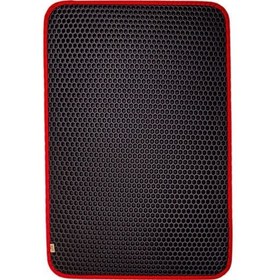 Resim Cattie Altıgen Model Kum Toplayıcı Fonksiyonel Kedi Paspası Medium Kırmızı 37x50 Cm 