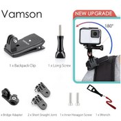 Resim Vp512c-vamson Go Pro 10 9 8 Aksesuarları 360 Derece Döndürme Klipsi Gopro Hero 9 8 7 6 5 4 3+ Yi 4k İçin Sjcam İçin Sj4000 Vp512 İçin 