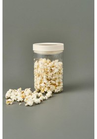 Resim Lengo 1200 Ml Mühürlü Vakumlu Borosilikat Cam Erzak Saklama Kavanozu Şeffaf Beyaz 