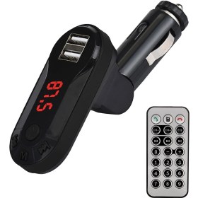 Resim Avcı Teknoloji Market Bluetooth Fm Transmitter Araç Şarj Adaptörü 2 USB Kumandalı Müzik Aktarıcı 