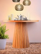 Resim Acantus Natural Ahşap Yemek Masası 110x110 