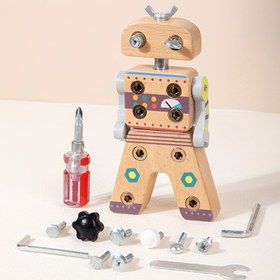 Resim Çocuklar için Tornavida ve Vidalama Robotu Eğitici Oyun Tahtası, El-Göz Koordinasyonu Geliştirme Montaj Seti - Okula Dönüş, Cadılar Bayramı ve Noel İçin Mükemmel Hediye 