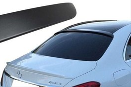 Resim Mercedes W213 2016-2019 E Serisi Uyumlu Cam Üstü Spoiler Parlak Siyah 
