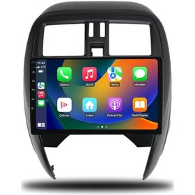 Resim Navigo Nissan Micra Android Carplay Multimedya 2014-2018 4gb Ram + 64gb Hafıza + 8 Çekirdek 