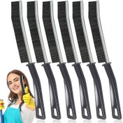 Resim 6 Adet Sert Kıllı Yarık Temizleme Fırçası - İnce Aralık Temizlik Fırçası, Küçük Temizlik Fırçası, Derz Fırçası, Mutfak Fırçası, Tuvalet, Banyo, Ev, Küvet, Lavabo ve Pencere için Temizlik Araçları 