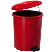 Resim Safell Pedallı Çöp Kovası 40 Litre Kırmızı -İçinde İç Kovası Var 