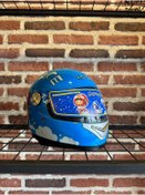 Resim OKYANUSMOTO Kapalı Çocuk Kaskı (Bebe Mavisi) 