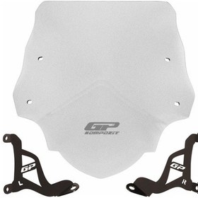 Resim GP Kompozit Aprilia SR 125 / 160 2024 Uyumlu Kısa Ön Cam Şeffaf 38 cm 