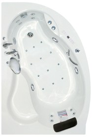 Resim Waterway Gateway Jakuzi 150x100x70 H:55 Comfort Hidromasaj Sistemli Küvet 