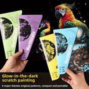 Resim 4'ü 1 arada Işıltılı çizim seti, ücretsiz araçlar, renkli grafiti çizim kağıdı boyama, yaratıcı ev dekorasyonu, ilginç doğum günü hediyeleri, DIY, boyama ve el sanatları severler için en iyi seçim 