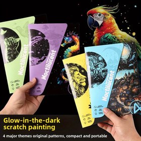 Resim 4'ü 1 arada Işıltılı çizim seti, ücretsiz araçlar, renkli grafiti çizim kağıdı boyama, yaratıcı ev dekorasyonu, ilginç doğum günü hediyeleri, DIY, boyama ve el sanatları severler için en iyi seçim 