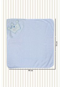 Resim %100 Pamuk Yenidoğan Bebek Kundak Nakışlı Banyo Havlu Pembe 0 - 36 Ay 