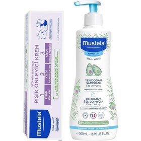 Resim Mustela Yenidoğan Saç Ve Vücut Şampuanı 500 ml + Mustela Pişik Kremi 100 ml 