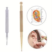 Resim 1 adet Acupuncture Point Probe, Paslanmaz Çelik Auriculotherapy Kalemi, Kulak Refleksolojisi ve Masaj İğnesi Sağlık Bakımı için - Petrolsüz, Masaj Araçları|Paslanmaz Çelik Kalemi|Dayanıklı Masaj Aracı 