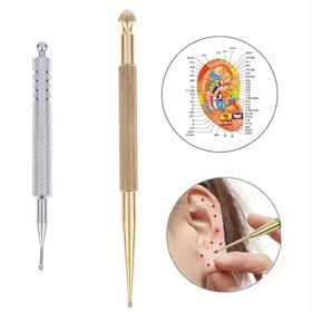 Resim 1 adet Acupuncture Point Probe, Paslanmaz Çelik Auriculotherapy Kalemi, Kulak Refleksolojisi ve Masaj İğnesi Sağlık Bakımı için - Petrolsüz, Masaj Araçları|Paslanmaz Çelik Kalemi|Dayanıklı Masaj Aracı 