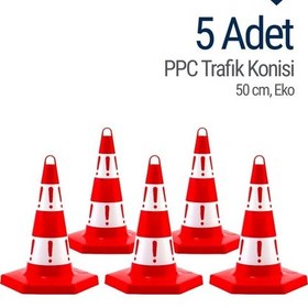 Resim 5 Adet Eko Trafik Konisi 50 Cm Trafik Dubası 
