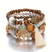 Resim Bohem Tarzı Çok Katmanlı Alaşım Bileklik, Vintage Boho El Takıları Kadınlar İçin, Gündelik Giyim İçin Mükemmel Eşleşme, Günlük Giyim ve Parti Etkinlikleri İçin Uygun 