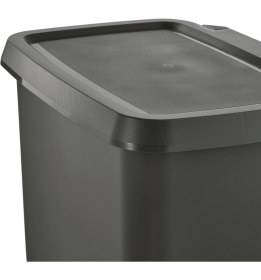 Resim IKEA Knöckla Banyo Çöp Kutusu Koyu Gri 25 Lt Pedallı Yumuşak Kapanır Çöp Kovası 