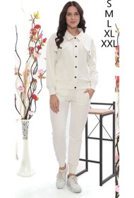 Resim 02Lady Fashion Polo Yaka Klasık Çıt Çıtlı Iki Iplik Kadın Eşofman Takımı 
