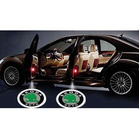 Resim Skoda Kapı Altı Logo Lamba Pilli Sensörlü Kolay Montaj 