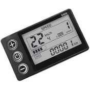 Resim Elektrikli Bisiklet İçin S866 Kontrol Paneli Su Geçirmez Lcd Ekran 6pın Siyah. 