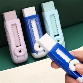 Resim 1 adet Geri Çekilebilir Çizim Sanatı Silgisi, Kolay Saklama İçin İtme-Çekme Tasarımı, Öğrenme Malzemeleri - Kolay Silinebilir, İz Bırakmaz 