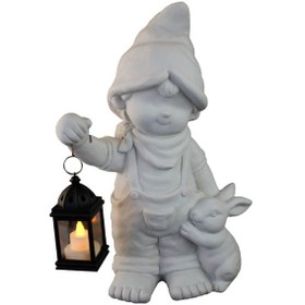 Resim Hyk845 - Fenerli Cüce Çocuk Tavşanlı Bahçe 