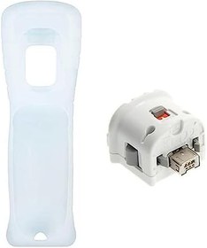 Resim Nintendo Wii Uzaktan Kumanda, MotionPlus Adaptör Hızlandırıcı için Silikon Kılıflı Motion Plus Adaptör Sensörü (Beyaz) 