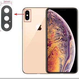 Resim iPhone XS MAX-XS Arka Kamera Camı Lens Yapışkanlı 