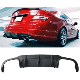 Resim Genel Markalar Mercedes W204 C63 Uyumlu Amg Difüzör Piona Black 2007 2008 2009 2010 2011 Sağ Sol Çift Egzoz Çıkışlı 