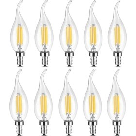 Resim Edison Rustik LED Ampul 4W E14 Ince Duy Gün Işığı 10 Adet Kıvrık Mum Ampul 