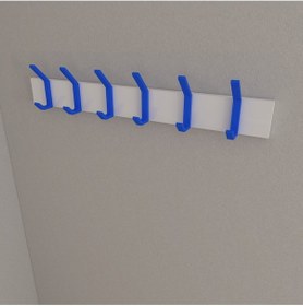Resim Hepsi3boyutlu Modern Duvar & Kapı Kanca Askılık - 6 Adet Mavi Kanca Askılık - Model No : 1 Mavi 