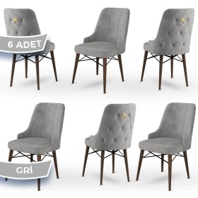 Resim Canisa Concept Pare Serisi, Sandalye, 6 Adet Sandalye, Ceviz Gürgen Ayak 