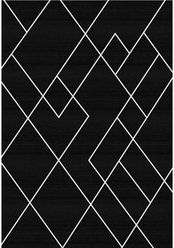 Resim Decomia Home Dijital Kaymaz Yıkanabilir Beyaz İskandinav Salon Halısı Mutfak Halısı Koridor Halısı Halı Yolluk DC-4086 Siyah 