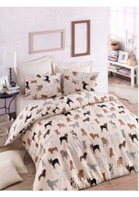 Resim Eponj Home Kolay Ütülenir Nevresim Takımı Çift Kişilik Havhav Krem 