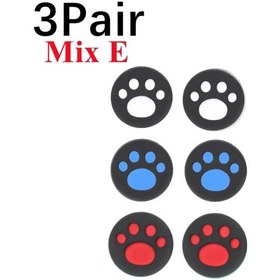 Resim 3 Çift Mix E-silikon Nintendo Switch Lite Gamepad Denetleyicisi Için Kaymaz Kap Başparmak Sapları Sopa Kapakları Sevimli 