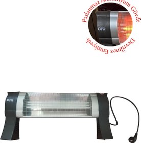 Resim Quartz Mini Isıtıcı 1500 W Devrilme Emniyetli Elektrikli Soba Masa Altı Soba 