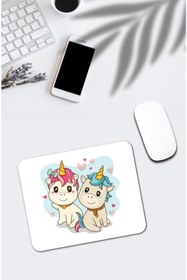 Resim pixolog Unicorn Sevgililer Mouse Pad 963 