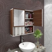 Resim Kenz Life Banyo Ecza Dolabı Aynalı Çehov Cvz 060*060*17 Çamaşır Mutfak Ofis Kitaplık 