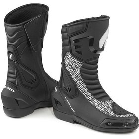Resim Forma Freccia Evo Korumalı Motosiklet Botu Siyah Beyaz 