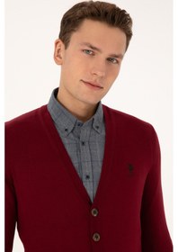 Resim U.s. Polo Assn. Erkek Bordo Hırka Triko 50313702-vr014 Bordo 