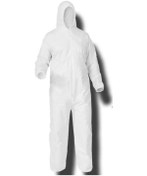 Resim Tek Kullanımlık Fermuarlı ve Başlıklı Koruyucu Tulum 30 G 5 Adet Beyaz 