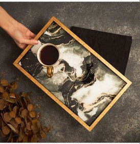 Resim Karaca Home Moroccan Marble Tepsi 40X25 CM 