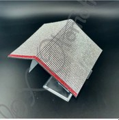 Resim Taşlı Gümüş Ruhsat Kabı Kırmızı Detaylı 