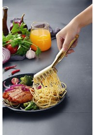 Resim Çelik Taraklı Mutfak Makarna Maşası Spagetti Maşa Cin623sr 