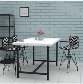 Resim Knsz ufak boy tel bar sandalyesi 1 li uslu syhaldo kolçaklı sırt minderli 55 cm oturma yüksekliği mutfak bahçe cafe ofis 