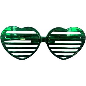 Resim Parti Gözlük Plastik Büyük Kalp Model Yeşil 