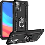 Resim ZORE Oppo A76 Kılıf Vega Yüzüklü Standlı Zırh Kılıf 
