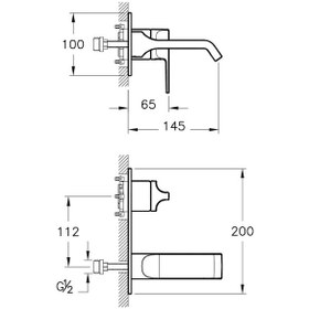 Resim Artema Suit U Ankastre Sıva Üstü Lavabo Bataryası Bakır A4248726 