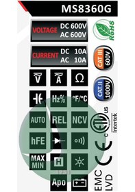 Resim Mastech Ms8360g Dijital Multimetre 